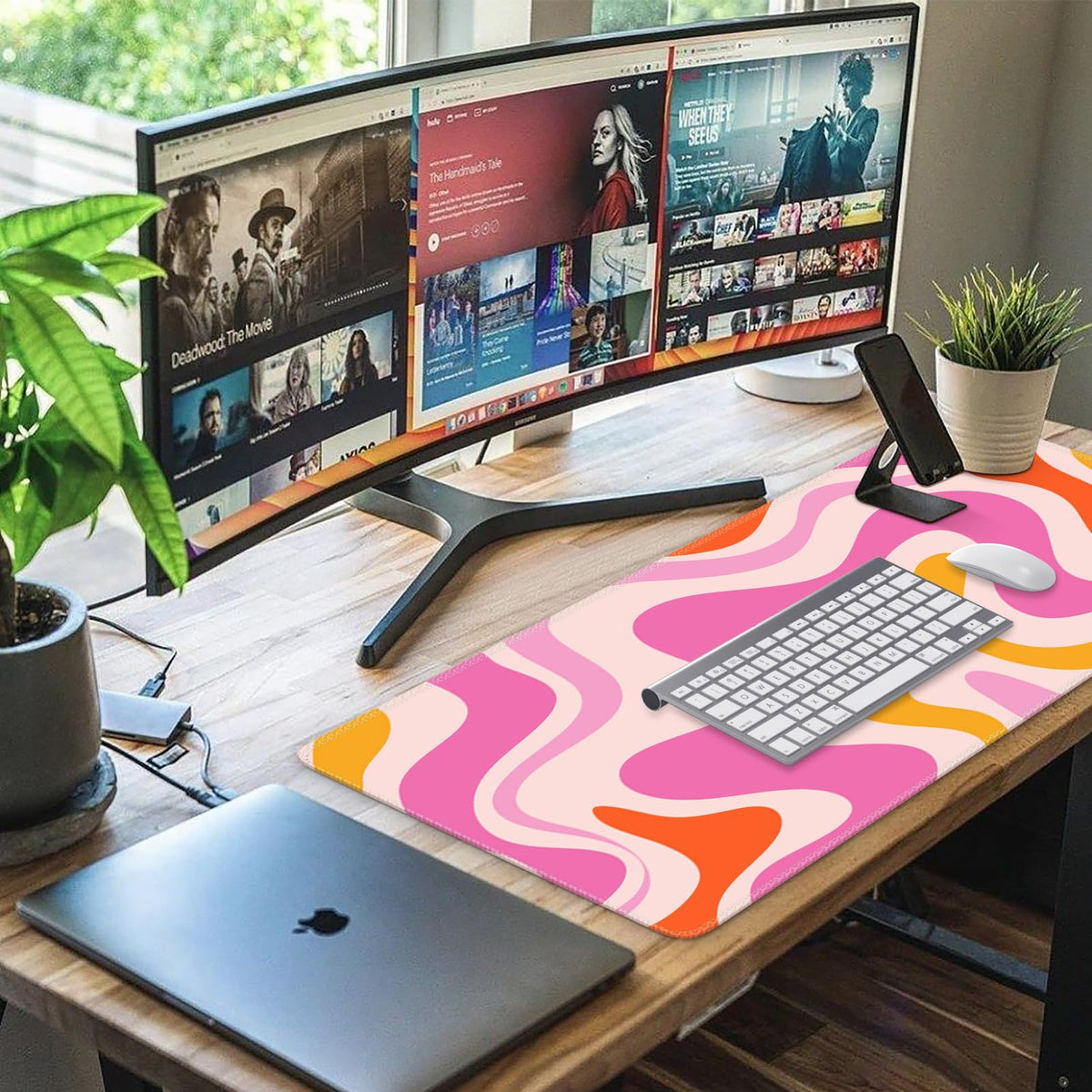 iCasso Large Mouse Pad (35.4x15.7 in), Keyboard Mouse Mat Desk Pad for Work