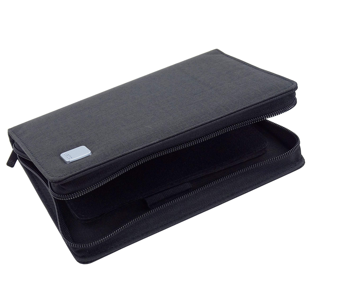 Lanxivi 10 Slots Fountain Pen Case Black, Waterproof Canvas Pen Holder Display Pouch Bag