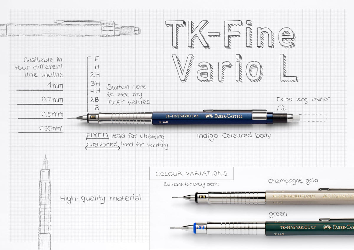 Faber-Castell Mechanical Pencil TK-Fine Vario L 1.0 Champagne Gold
