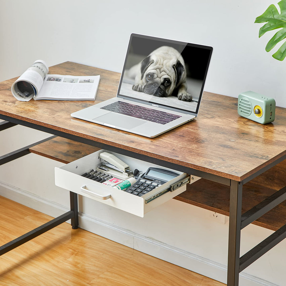 GOME Under Desk Pull-Out Drawer - Storage Organizer Office Mounted, Easy Slide-Out Pencil Drawer
