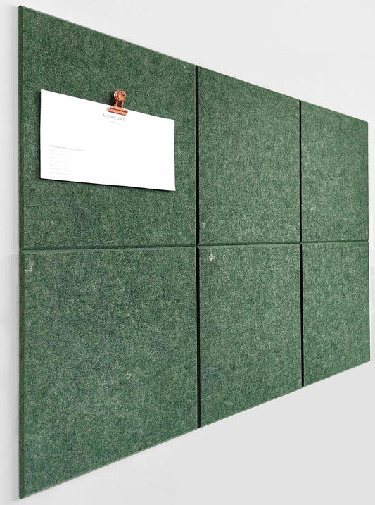 DECORITA Cork Board 24 x36 Alternative - 6 Pack Felt Wall Tiles with Safe Removable Adhesive Tabs