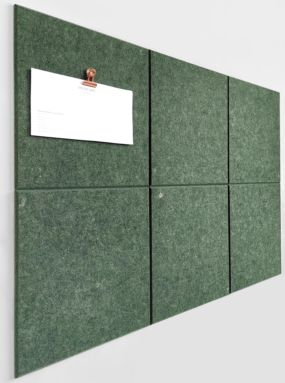 DECORITA Cork Board 24 x36 Alternative - 6 Pack Felt Wall Tiles with Safe Removable Adhesive Tabs