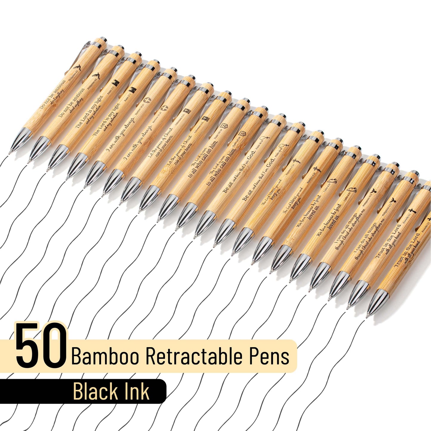 Mr. Pen- Bible Verse Pens Bulk, 50 Pack, Black Ink