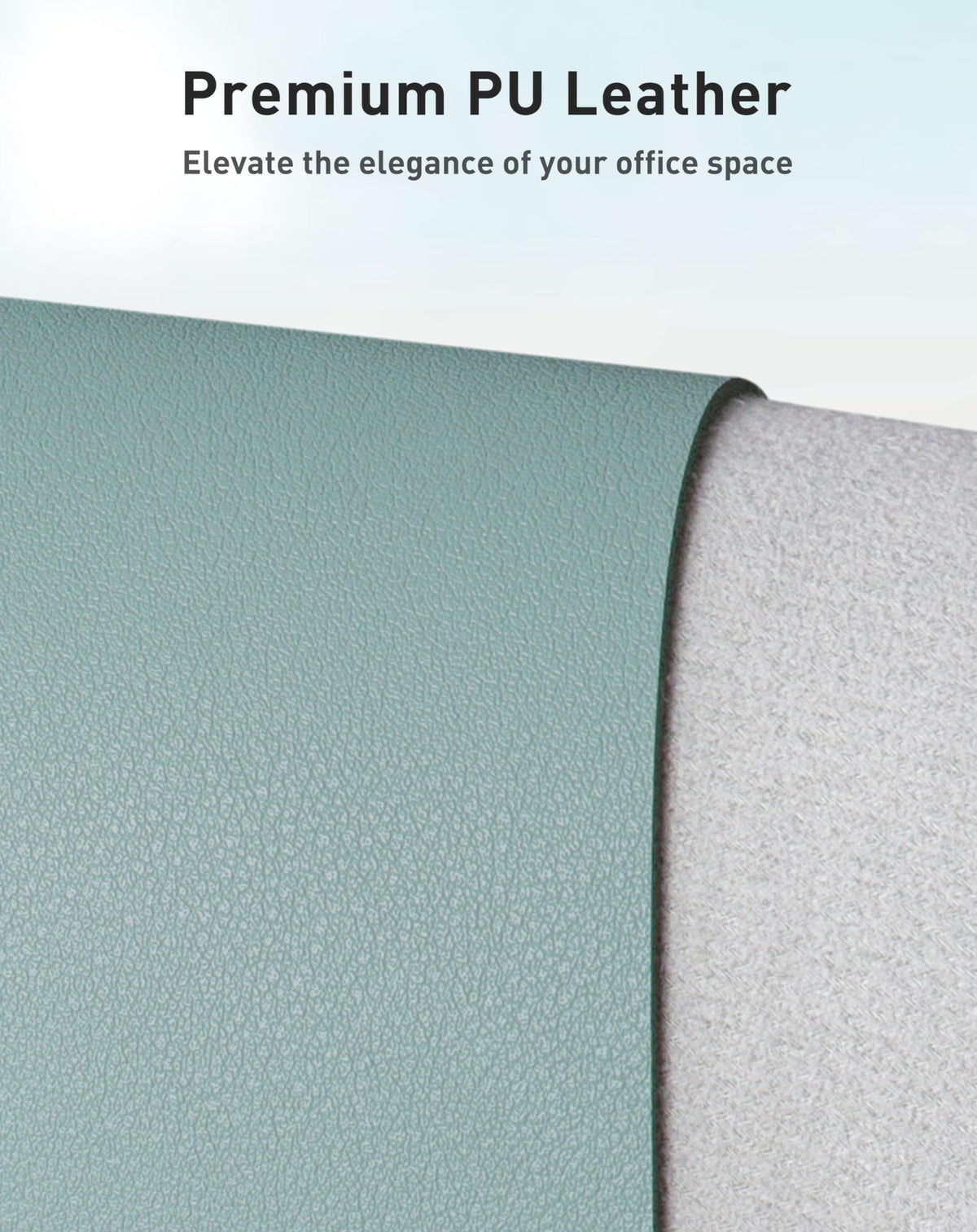Aothia Faux Leather Desk Mat - Large Mouse Pad, Non-Slip PU Leather Blotter, Waterproof Writing
