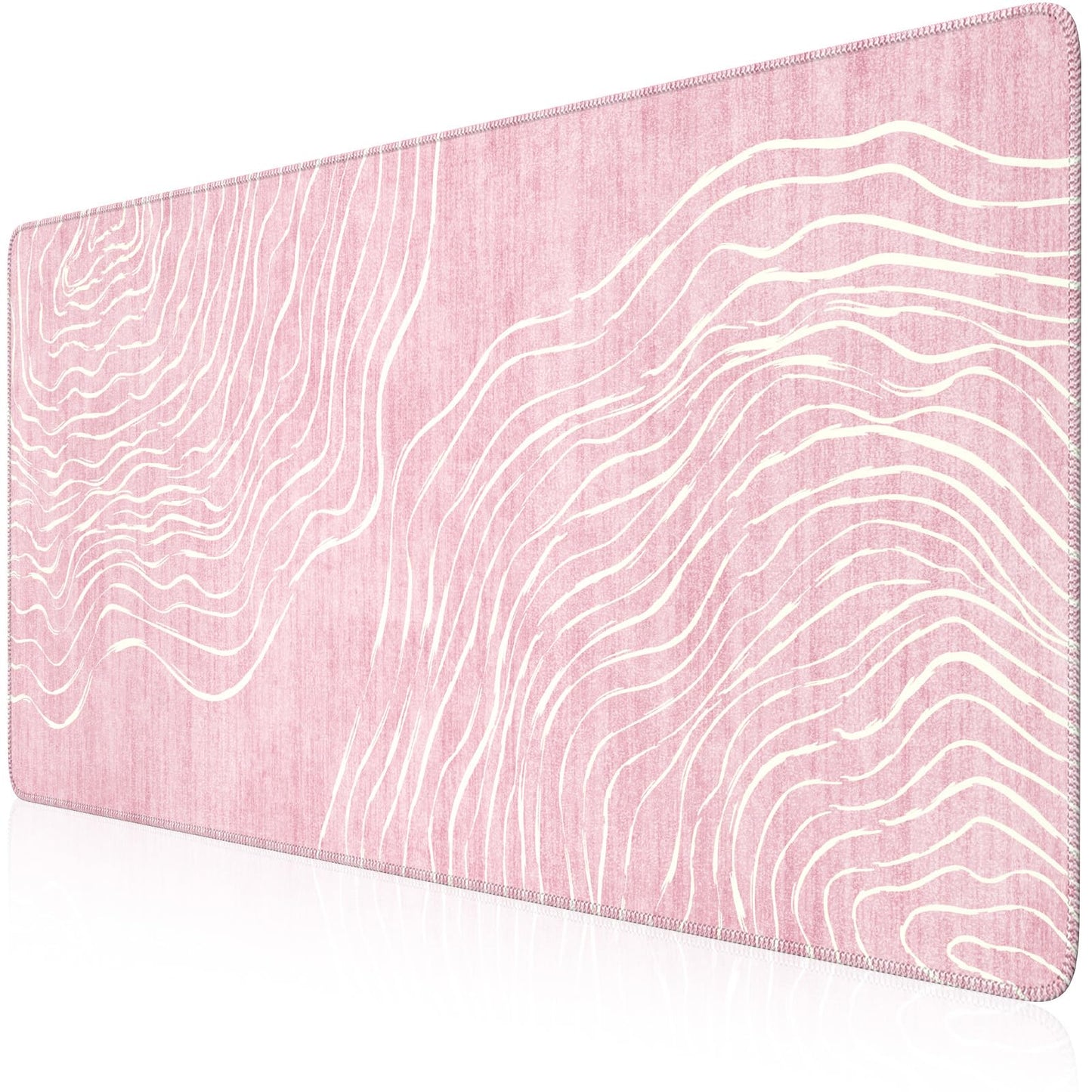 iCasso Large Desk Mat Pink,Big Mouse Pad with Stitched Edges