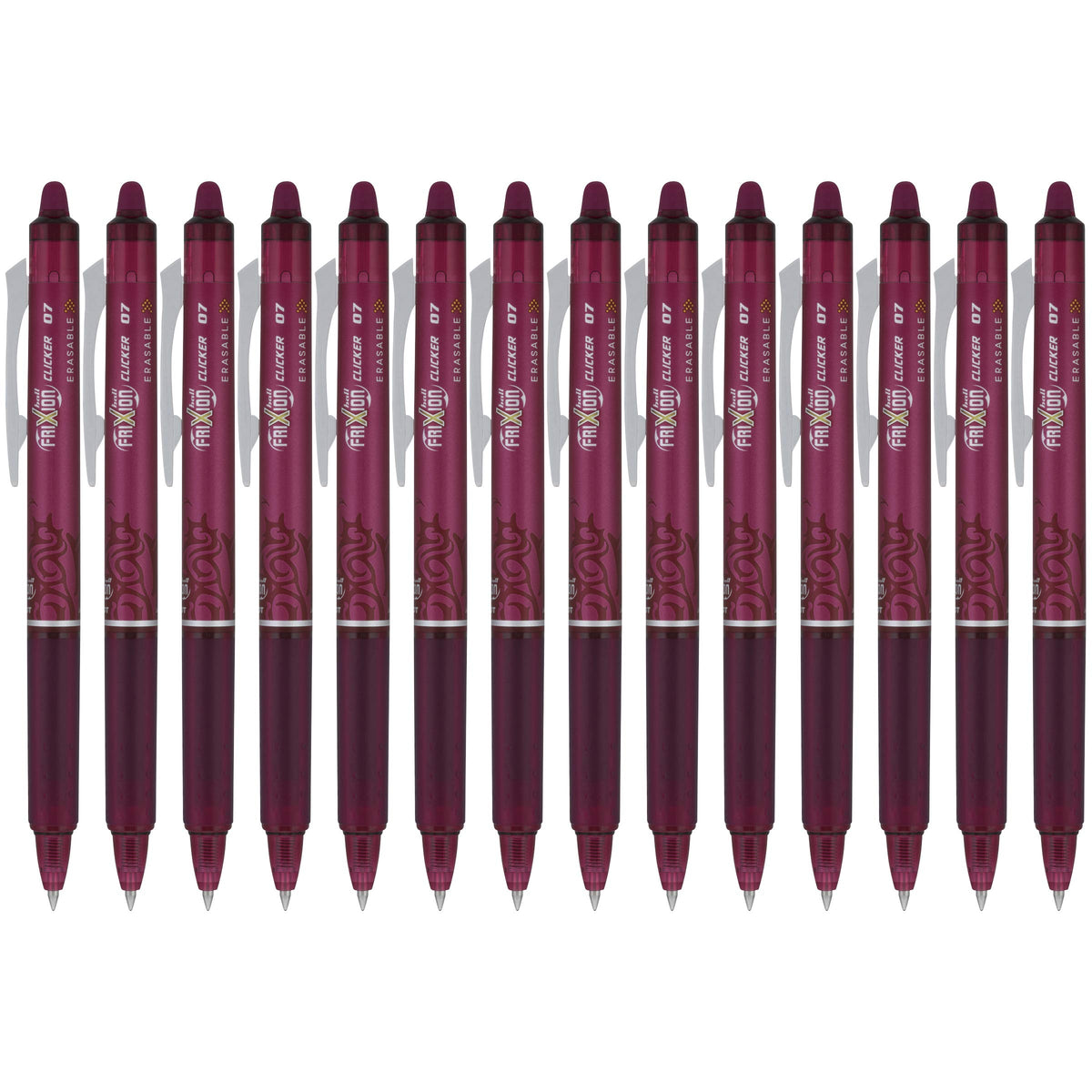 PILOT FriXion Clicker Erasable Gel Pens, Burgundy Ink, 14-Pack