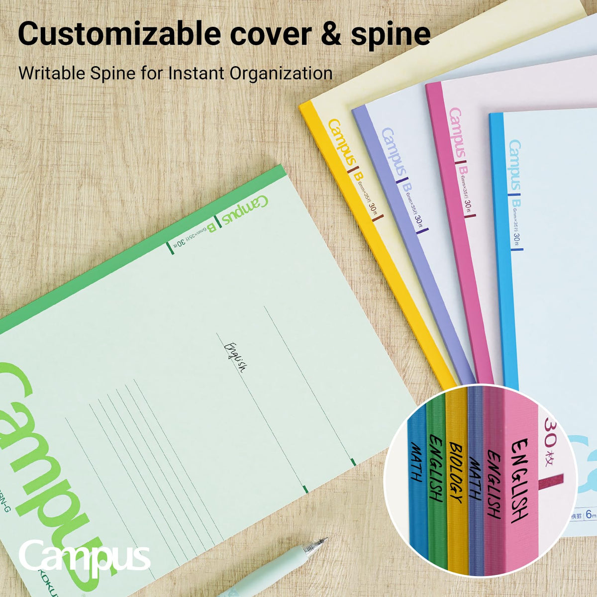 KOKUYO B5 Composition Notebooks, 5 Pack Campus Comp Book with 6mm Ruled