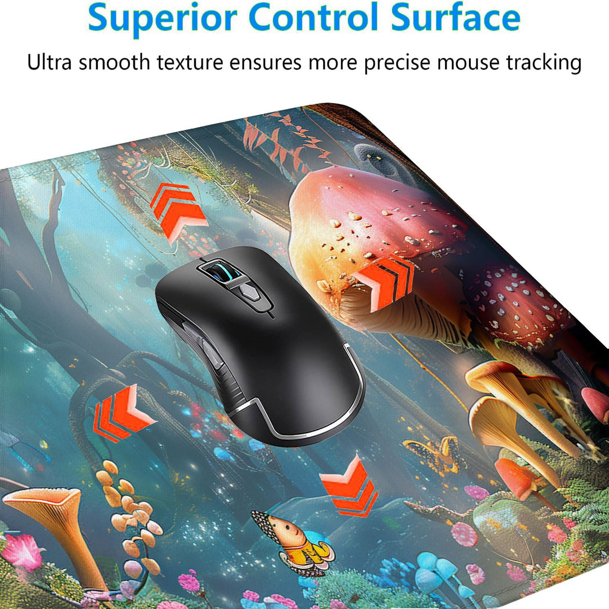 Fairytale Forest Gaming Mouse Pad Wonderland Enchanted Mushrooms XL Mouse Pad Large Mousepad