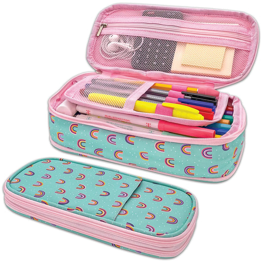 Teacher Created Resources Oh Happy Day Rainbows Pencil Case Multifunctional Large Capacity Bag