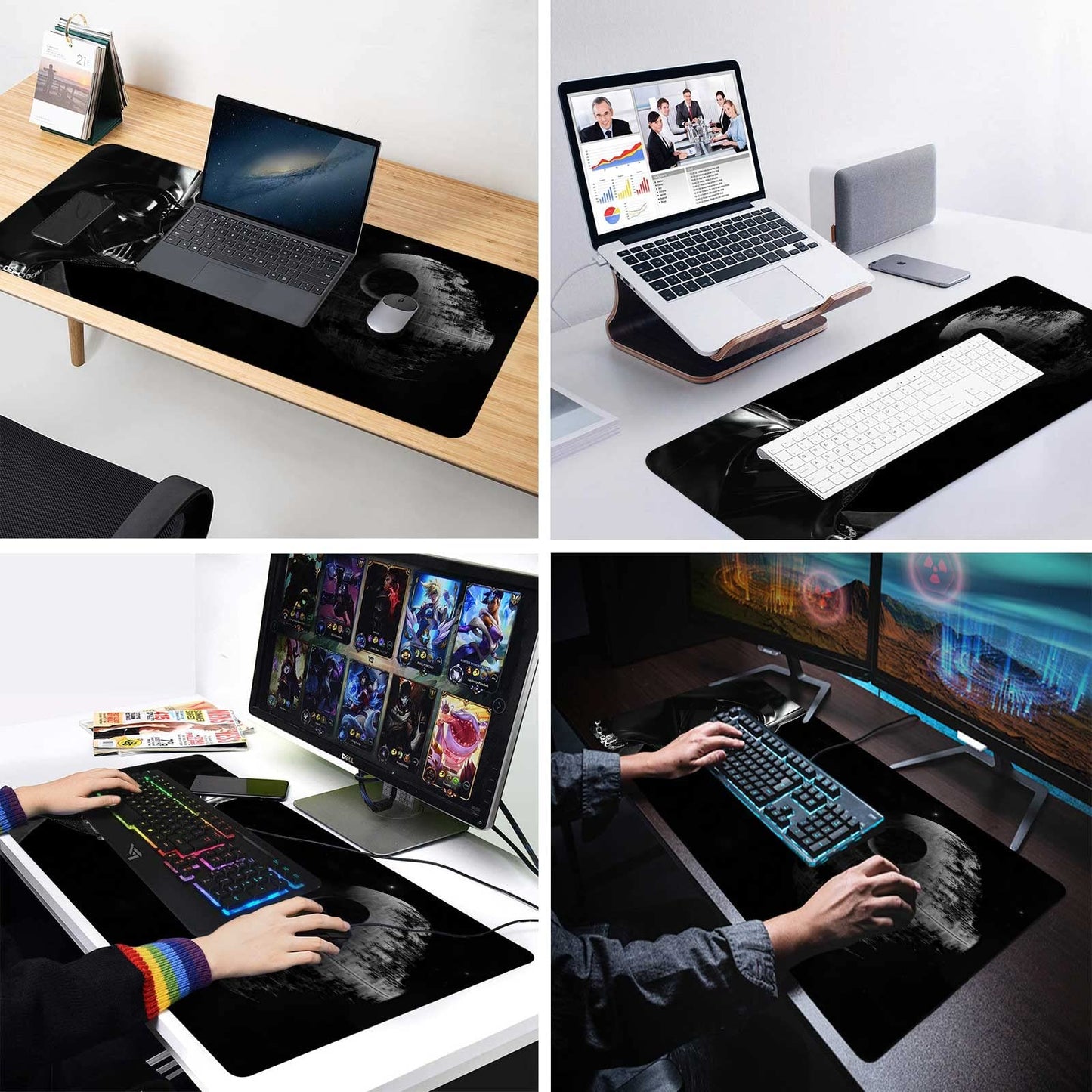 Large Mouse Pad XXL,Mousepad with Stitched Edges & Non-Slip Rubber Base-High Speed Surface-Laptop