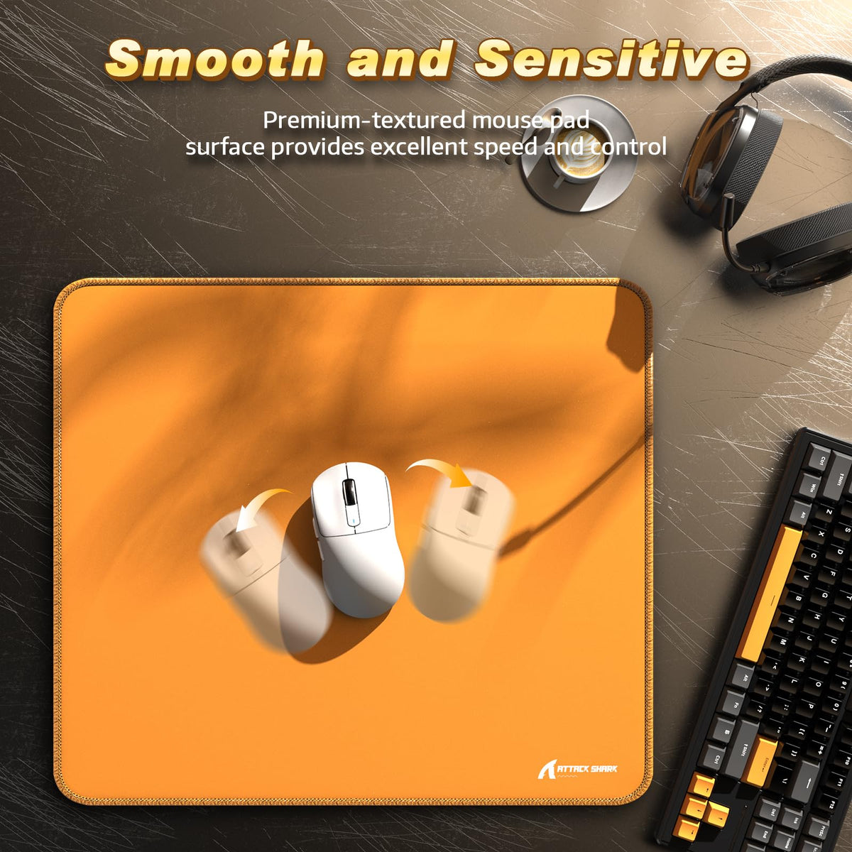 ATTACK SHARK CM02 Gaming Mouse Pad for Esports Speed Large Mouse mats for Desk Waterproof Surface