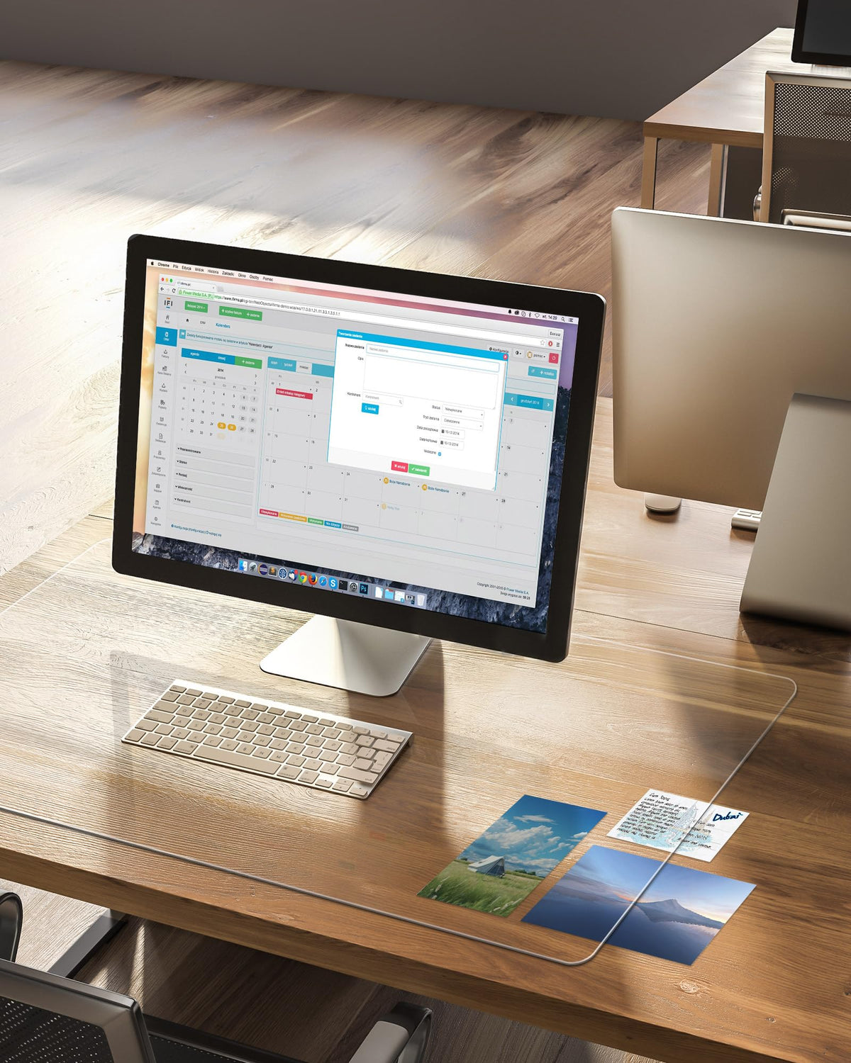Oterri Clear Writing Desk Pad, 16’’x30” Heat Resistant Waterproof PVC Round Edge Durable Desk