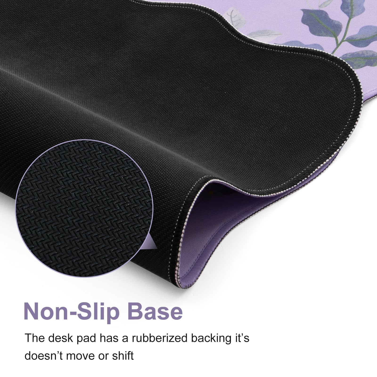 iCasso Purple Keyboard Pad 35.4"x15.7", Computer Mat for Classroom