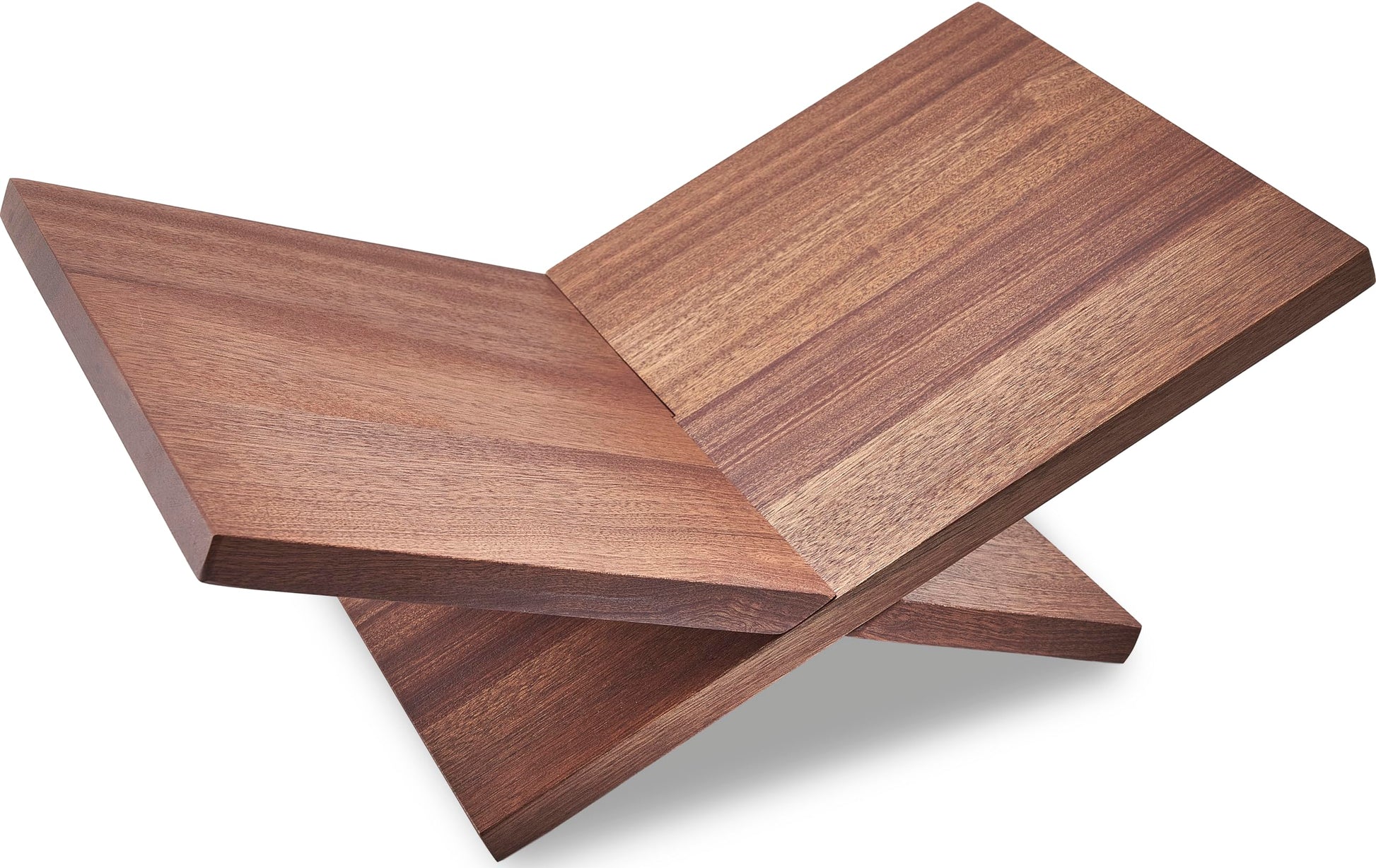 Honygebia Solid Wood Book Stands - Cross Frame Sapele Wooden Book Holder, Open Bookstand for
