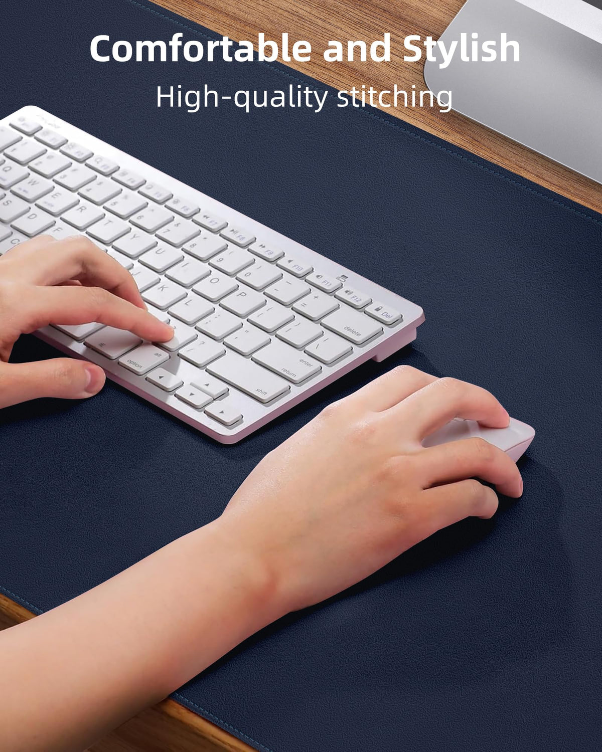 Leather Desk Pad Protector,Desk Mat,Large Mouse Pad, Non-Slip Desk Pad, Waterproof PU Leather Desk