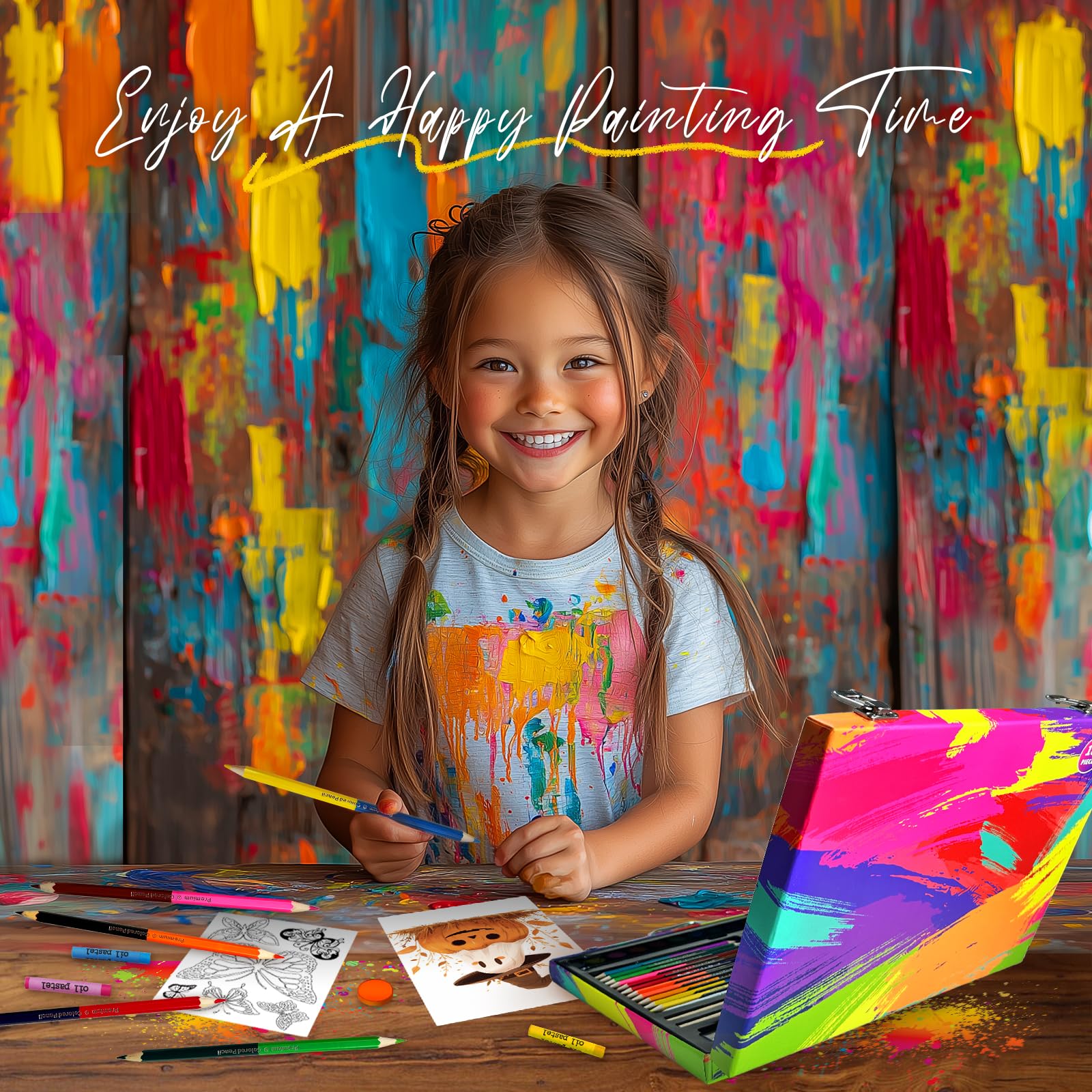 Cokiki Art Kits for Kids 6-12, 184 Piece Art Supplies Drawing Set