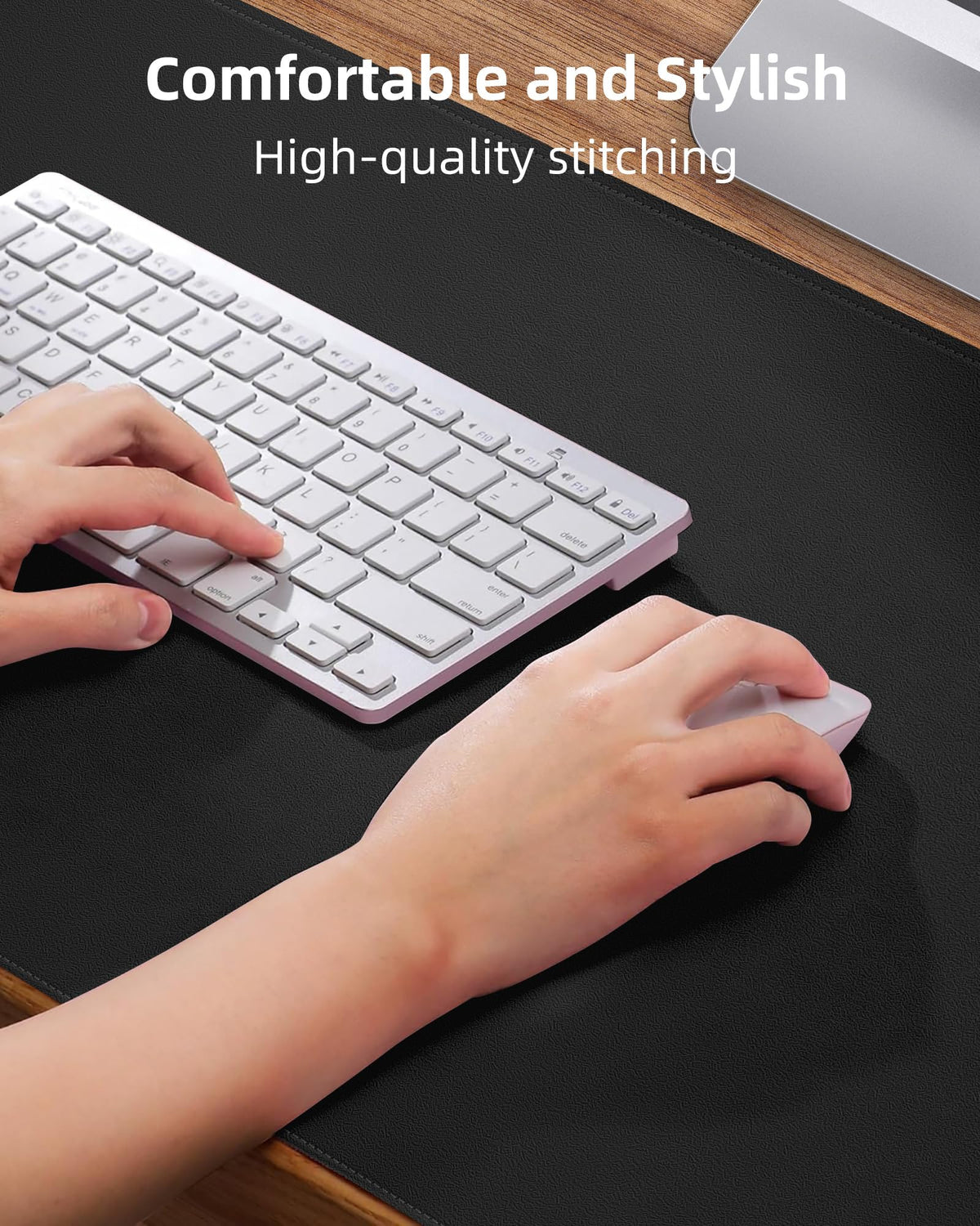 AFIING Extra Large Desk Mat - 63"x 17" Non-Slip Office Desk Pad, Oversized Mouse Pad for Home &