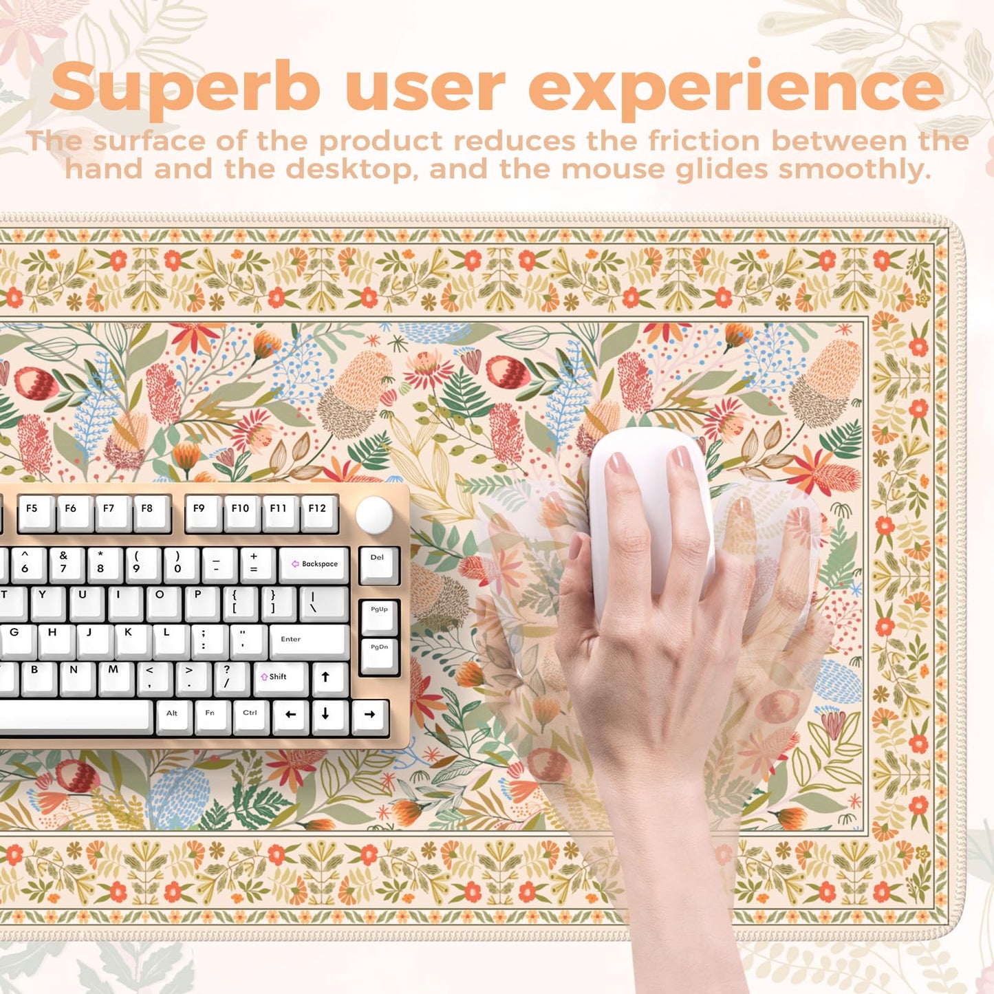 iCasso Desk Mouse Pad Extra Large, Office Desktop Mat for Women