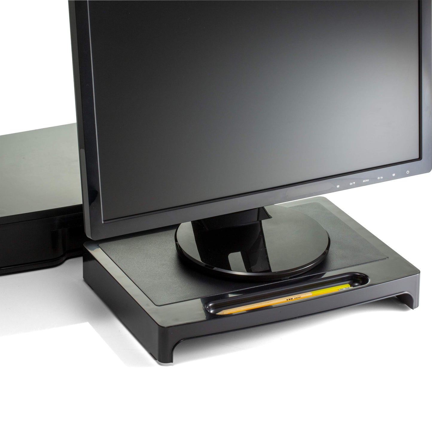 Officemate 2200 Series Monitor Stand with Security Drawer - Executive Monitor Riser and Desk