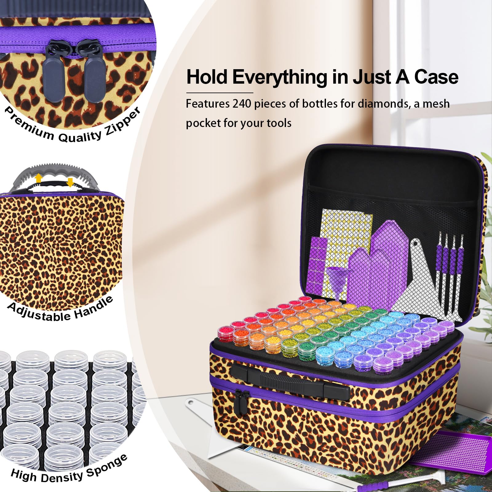 ZORETCO Diamond Art Storage - 240 Containers Diamond Art Kits for Adults