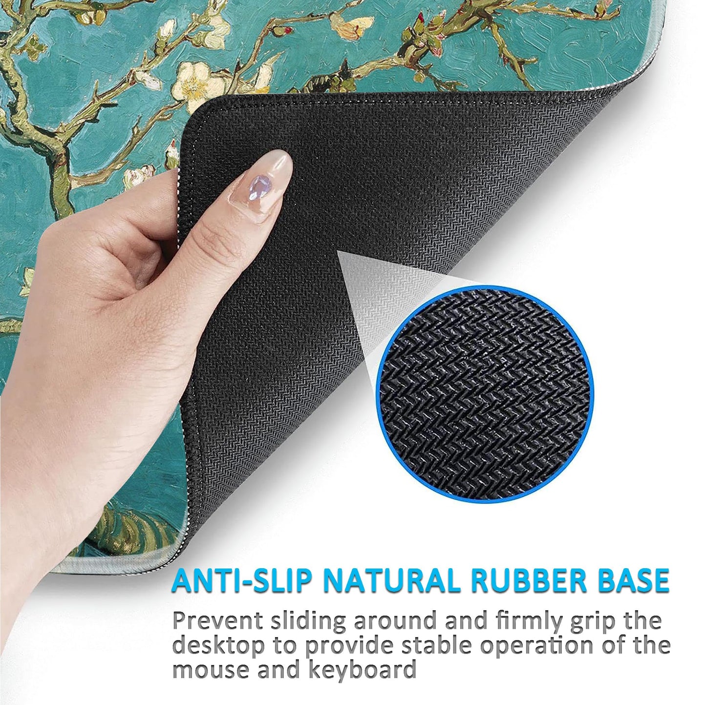LL-COEUR XXL Landscape Gaming Mouse Pad Computer Keyboard Mat Office Desk Pad (Apricot, 23.6" x