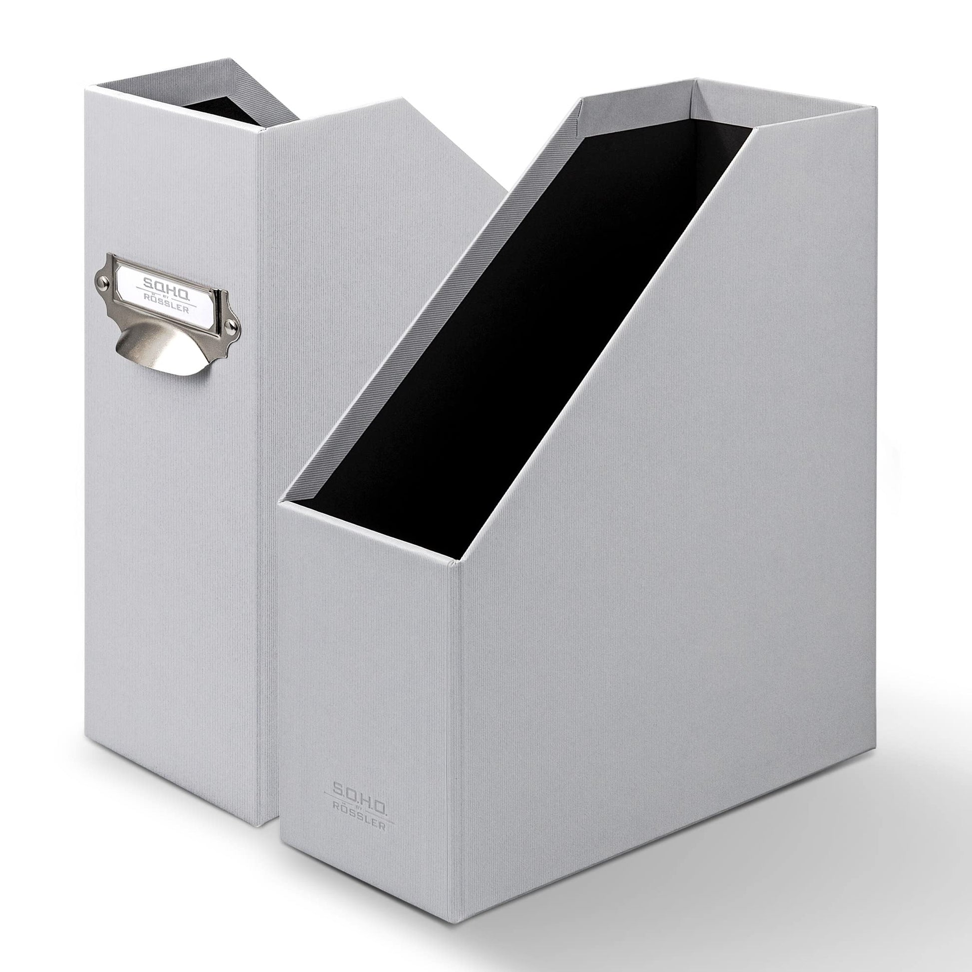 Rössler SOHO 115mm A4 Magazine Box with Handle and Index Holder - Stone