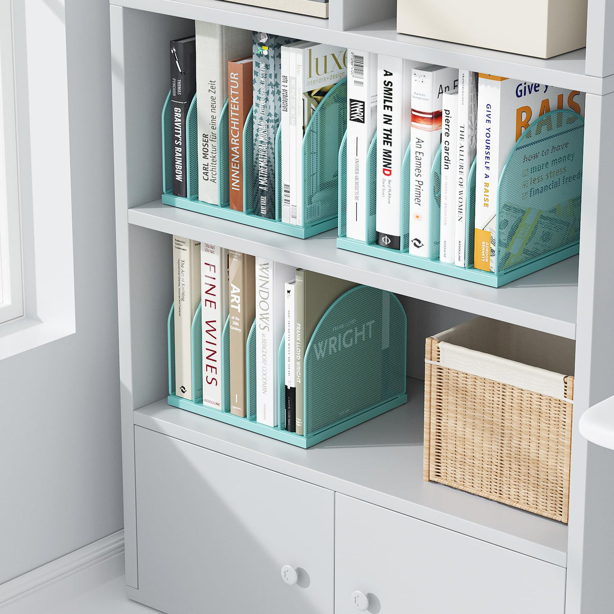 gianotter Desktop File Organizer with 5 Compartments