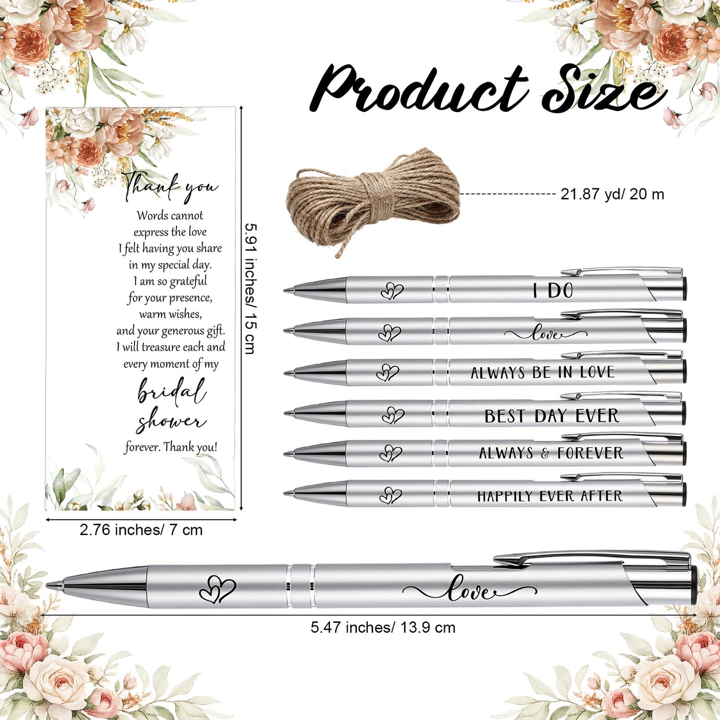 Chiisong 30 Sets Bridal Shower Favors for Guests, Boho Flower