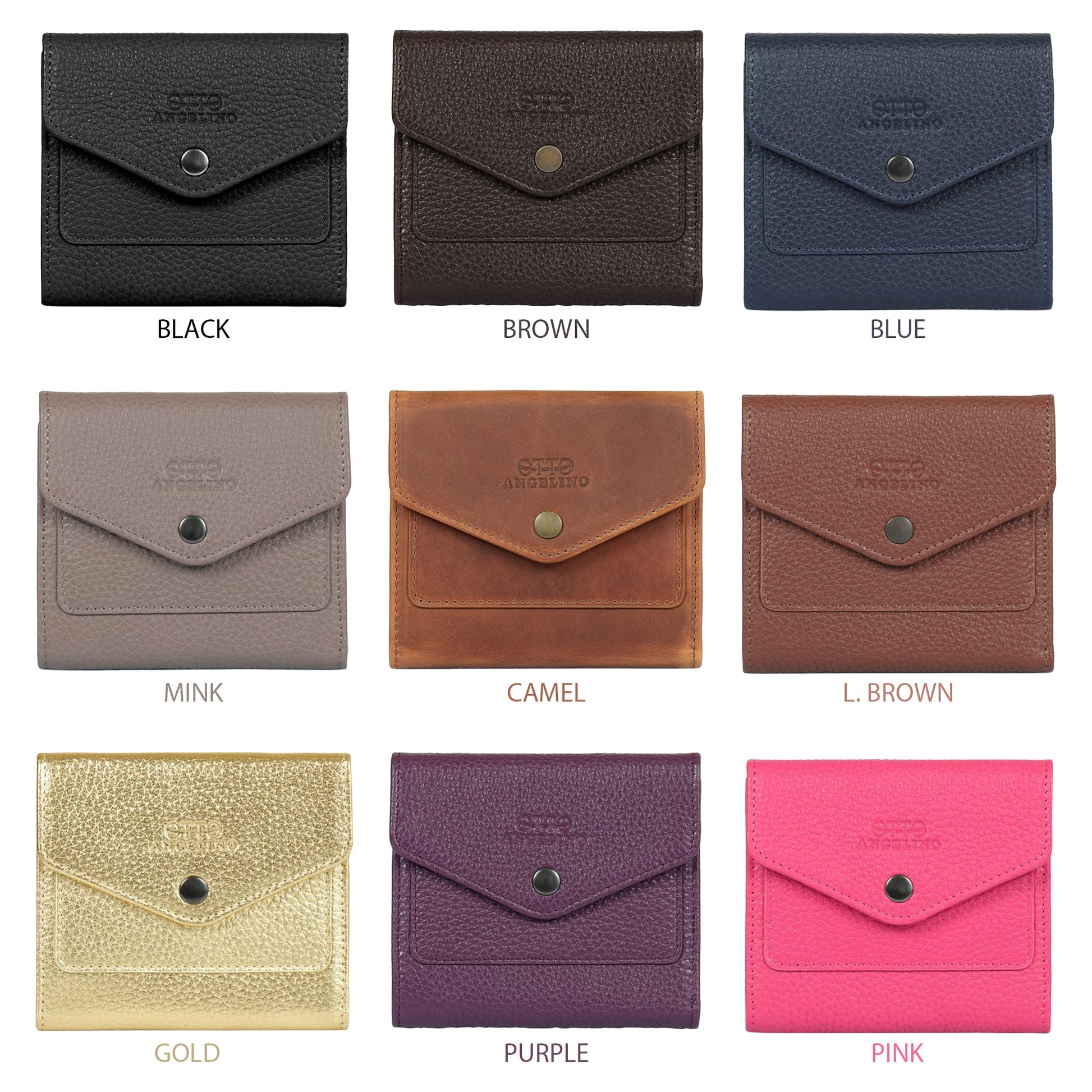 Otto Angelino Genuine Leather Envelope Style Wallet - RFID Blocking – Unisex
