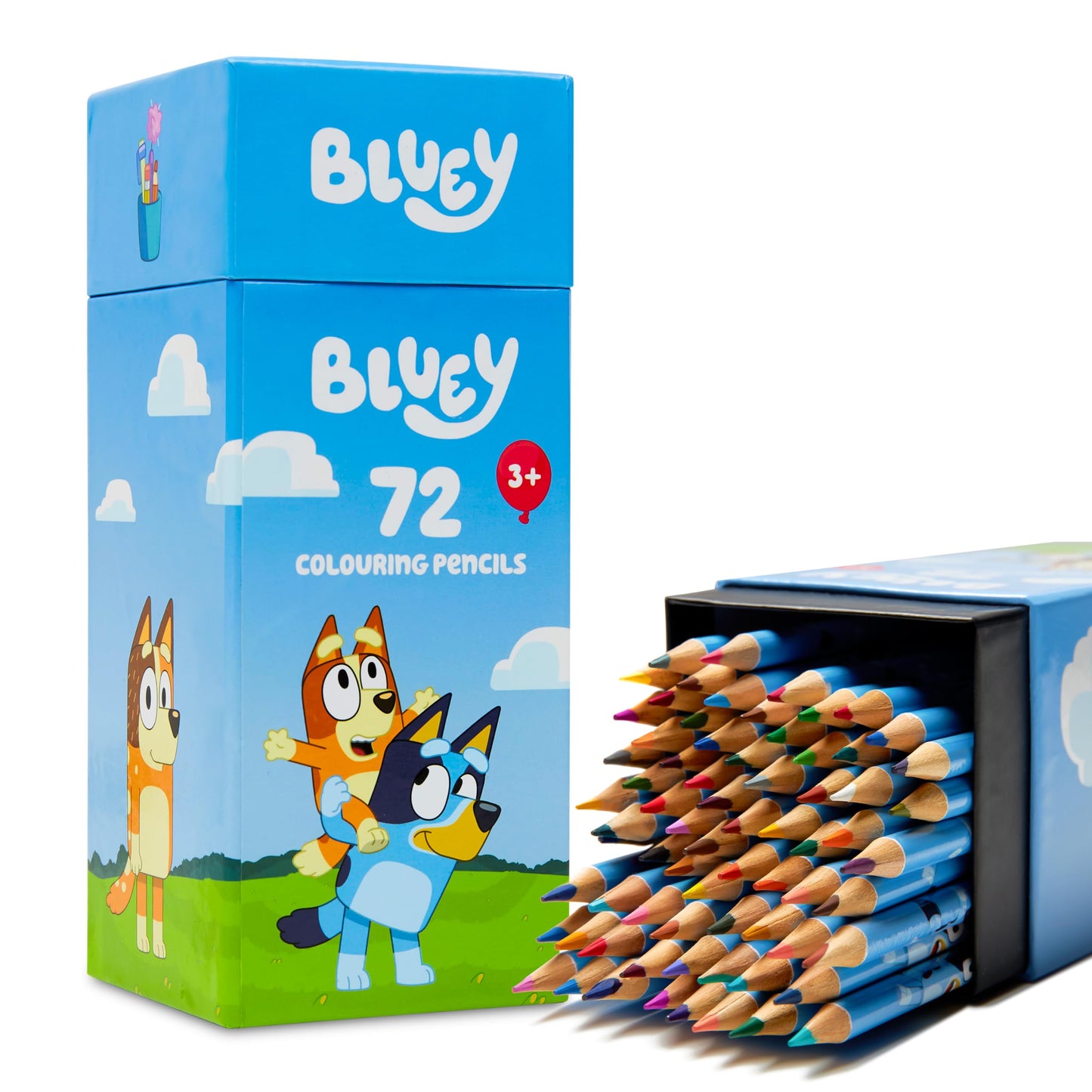 Bluey Colouring Pencils for Kids - 72 Pencils Colouring Box Colouring Set for Children Aged 3+