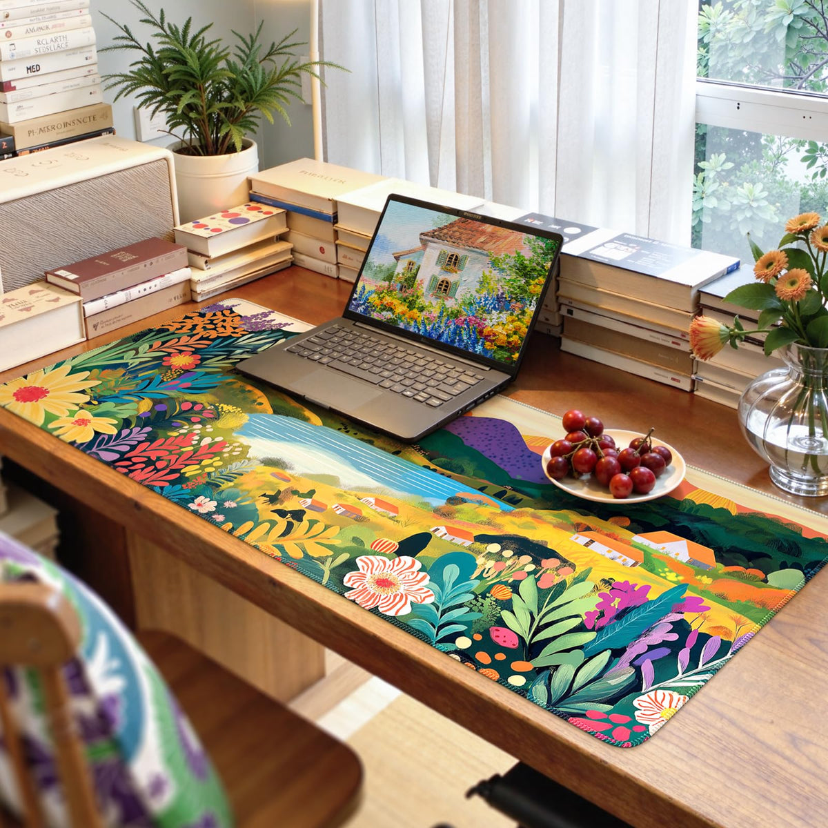 iCasso Large Gaming Mouse Pad 35"x16",Waterproof Desk Mat,Oil Painting