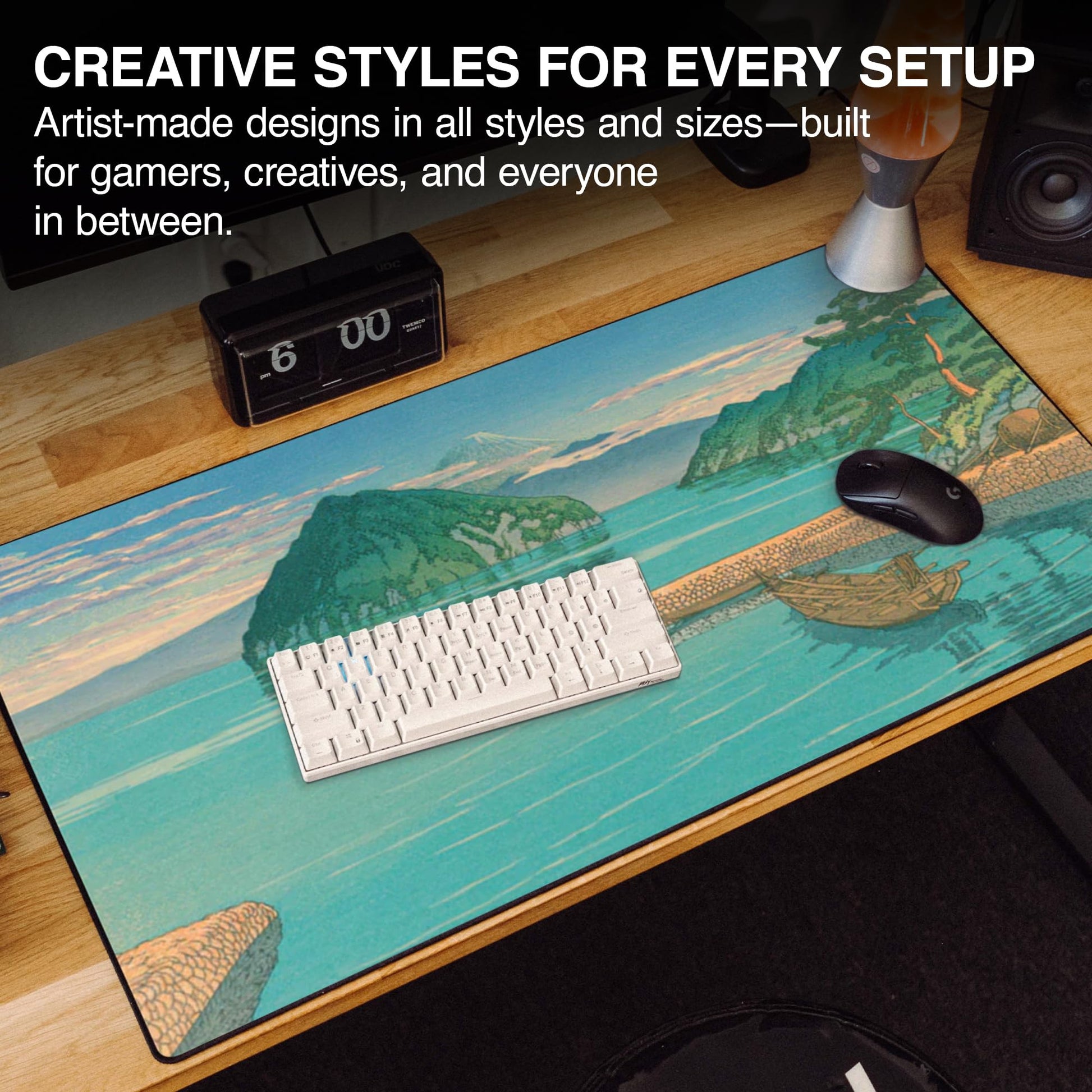 MPCO. Izuno Mitsu Large Gaming Desk Pad, 36" x 17" Duraglyde Desk Mat