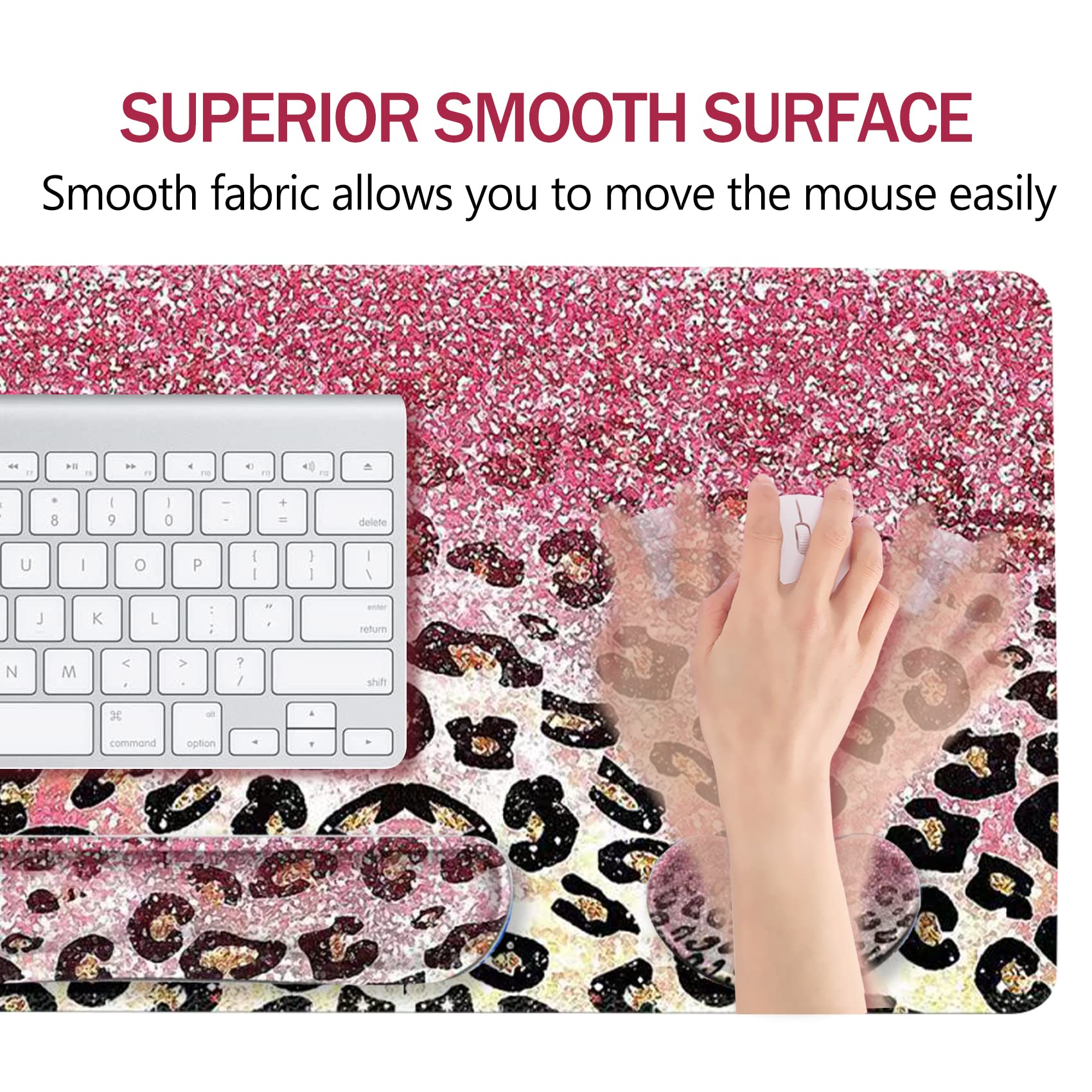 ARTSO Extended Gaming Mouse Pad Set, Keyboard Wrist Rest Support Pad + Wrist Cushion + XXL Large