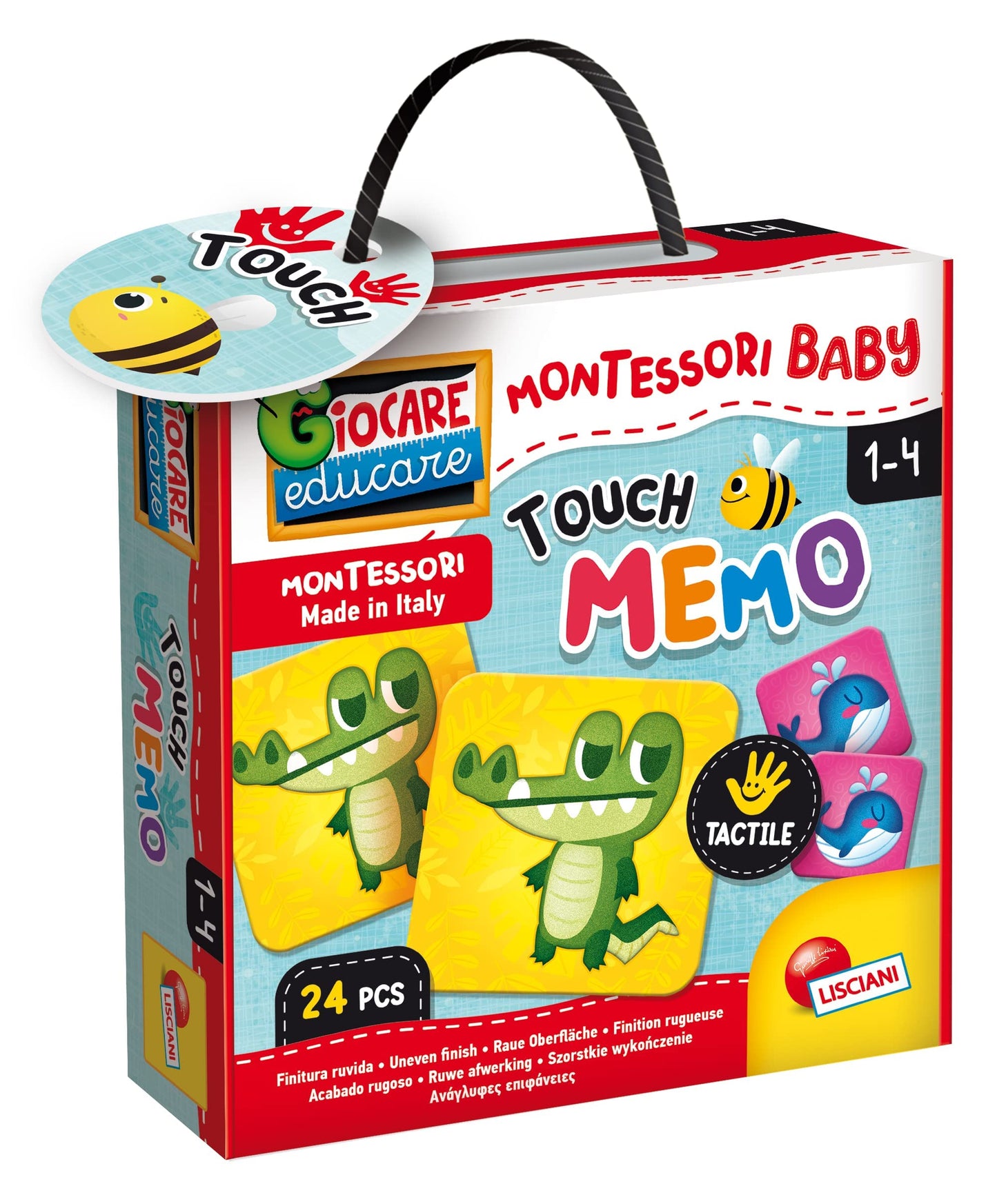 Lisciani - Montessori Baby Touch Memo - Educational Game for Children from 1 to 4 Years - 92703