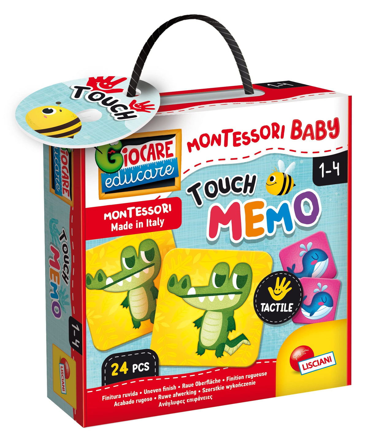 Lisciani - Montessori Baby Touch Memo - Educational Game for Children from 1 to 4 Years - 92703