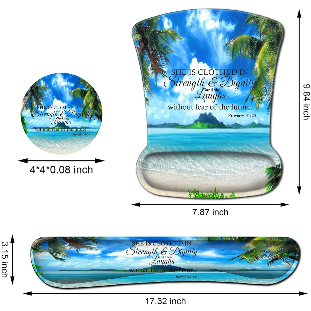 Mouse Pad, Memory Foam Keyboard Wrist Rest Support,Non-Slip Rubber Base,Ergonomic Comfortable Gel