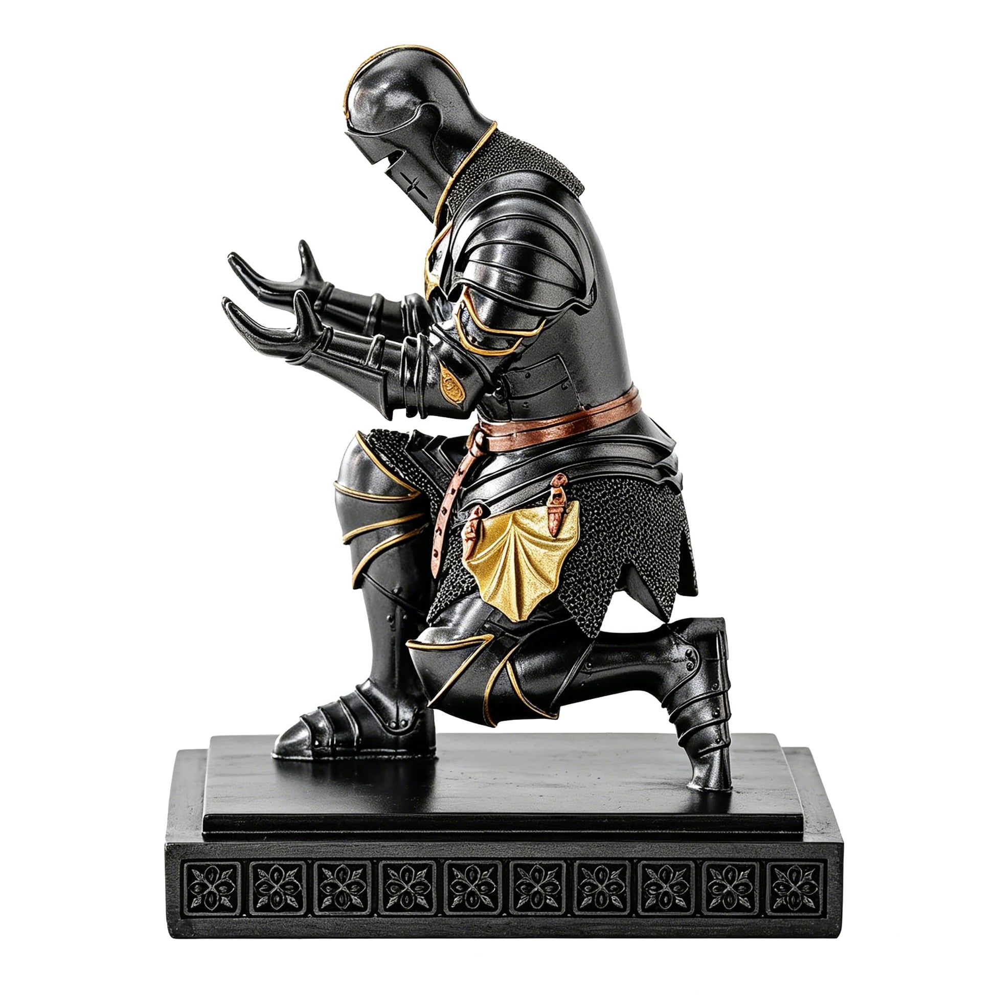 Medieval Warrior Knight Pen Holder Fun Desk Accessories Paperweight Iron