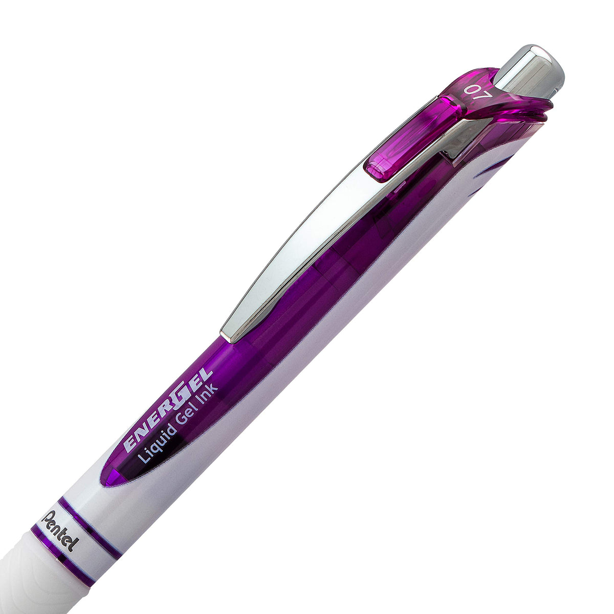 Pentel EnerGel Pearl Deluxe RTX Retractable Liquid Gel Pen, (0.7mm), Accent, Violet Ink, Box of 12