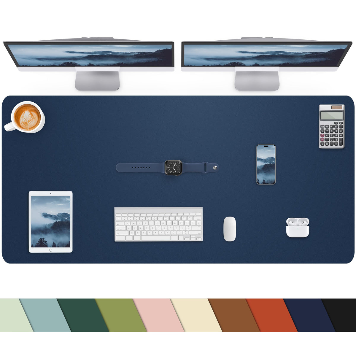 Desk mat Large, Leather Desk Pad Protector,Office Desk Mat,Mouse Pad, Non-Slip Desk Blotter, Laptop
