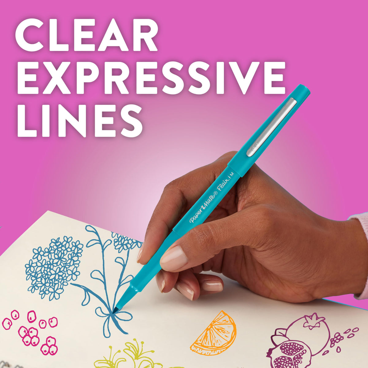 Paper Mate Flair Felt Tip Pens | Medium Point (0.7 mm) Marker Pens | Red Pens | for Writing