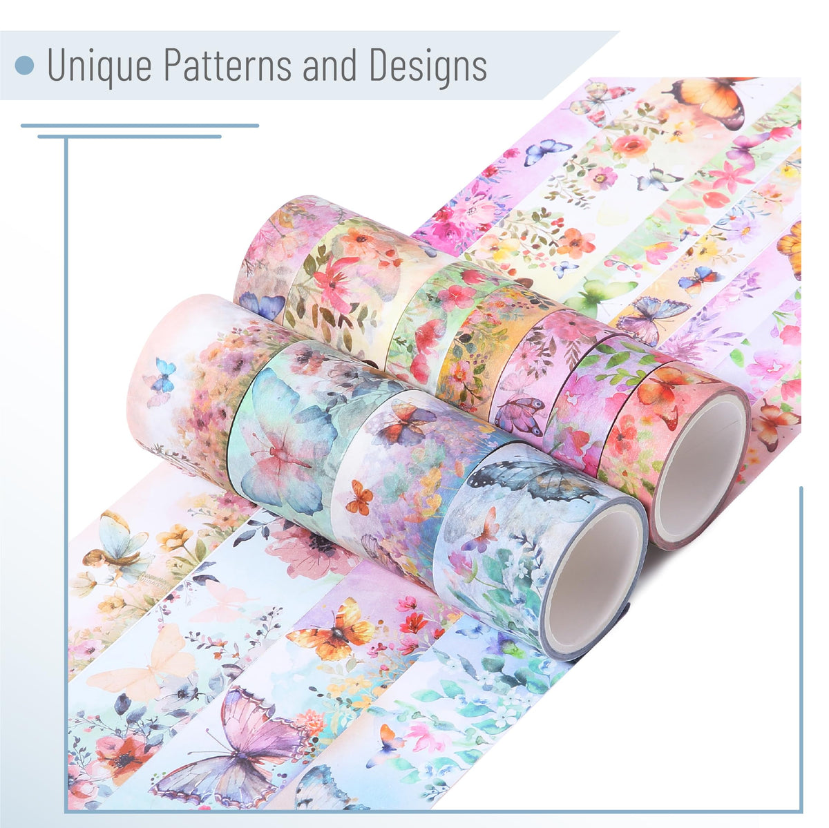 Mr. Pen- Washi Tape Set, 20 Rolls, Assorted Sizes, 4.37 Yards/Roll