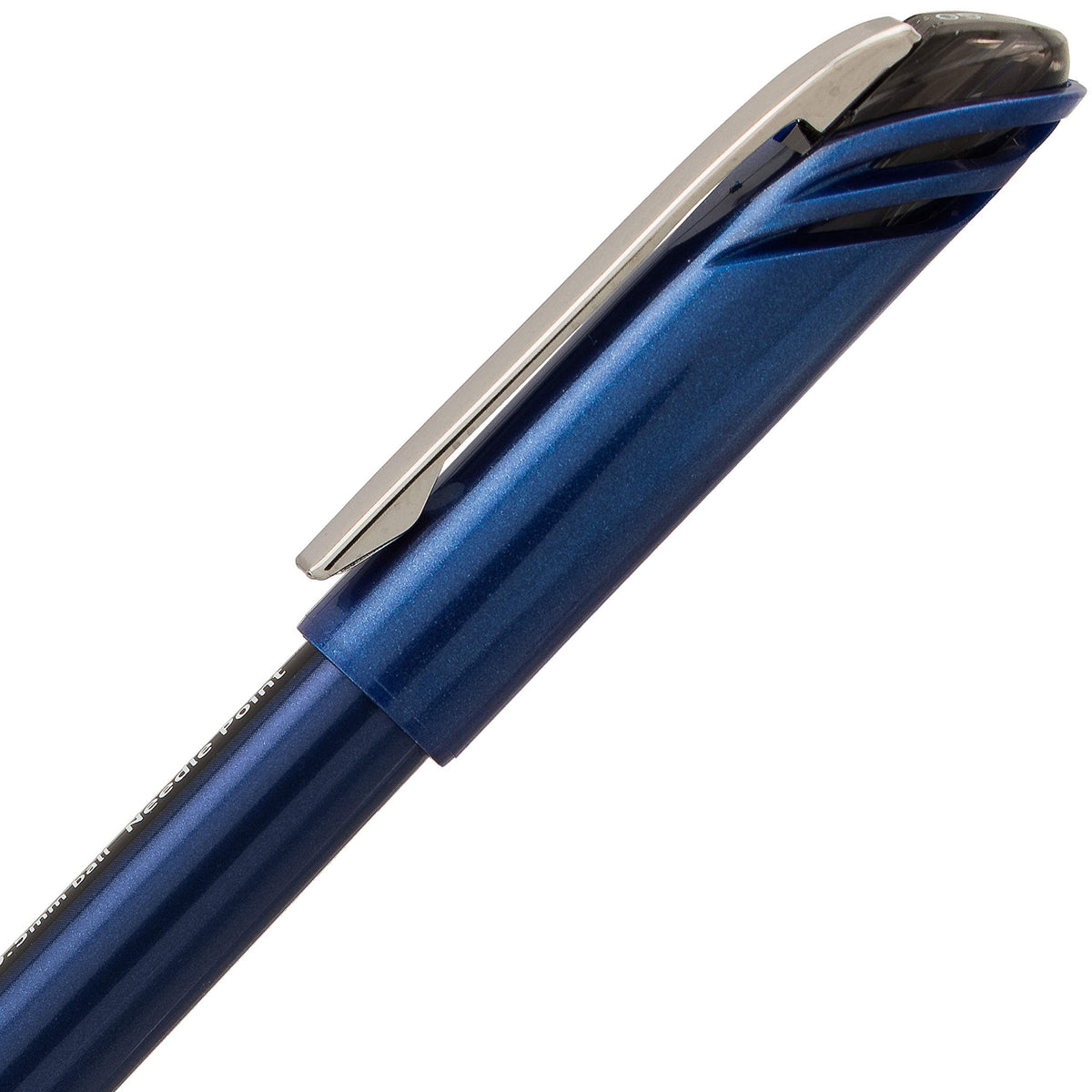 Pentel ENER-GEL NV Liquid Gel Pen, 0.5mm, Fine Line Capped, Needle Tip, Black Ink, Box of 12
