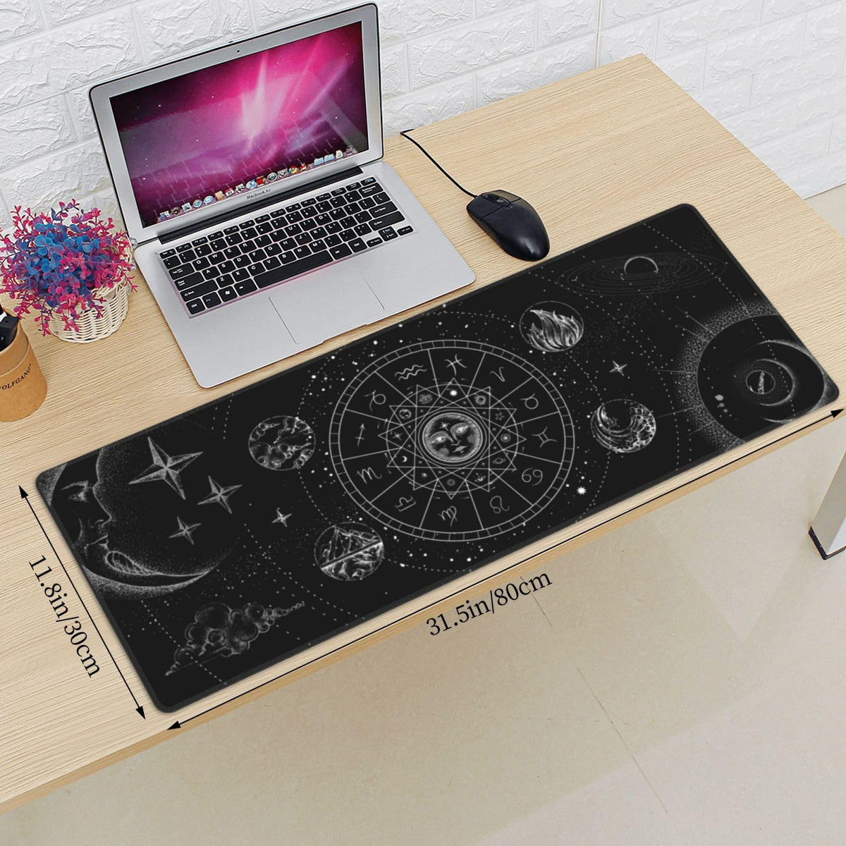 Mouse pad XL Extended Non Slip Rubber Base Stitched Edge 31.5 X 11.8 Inch