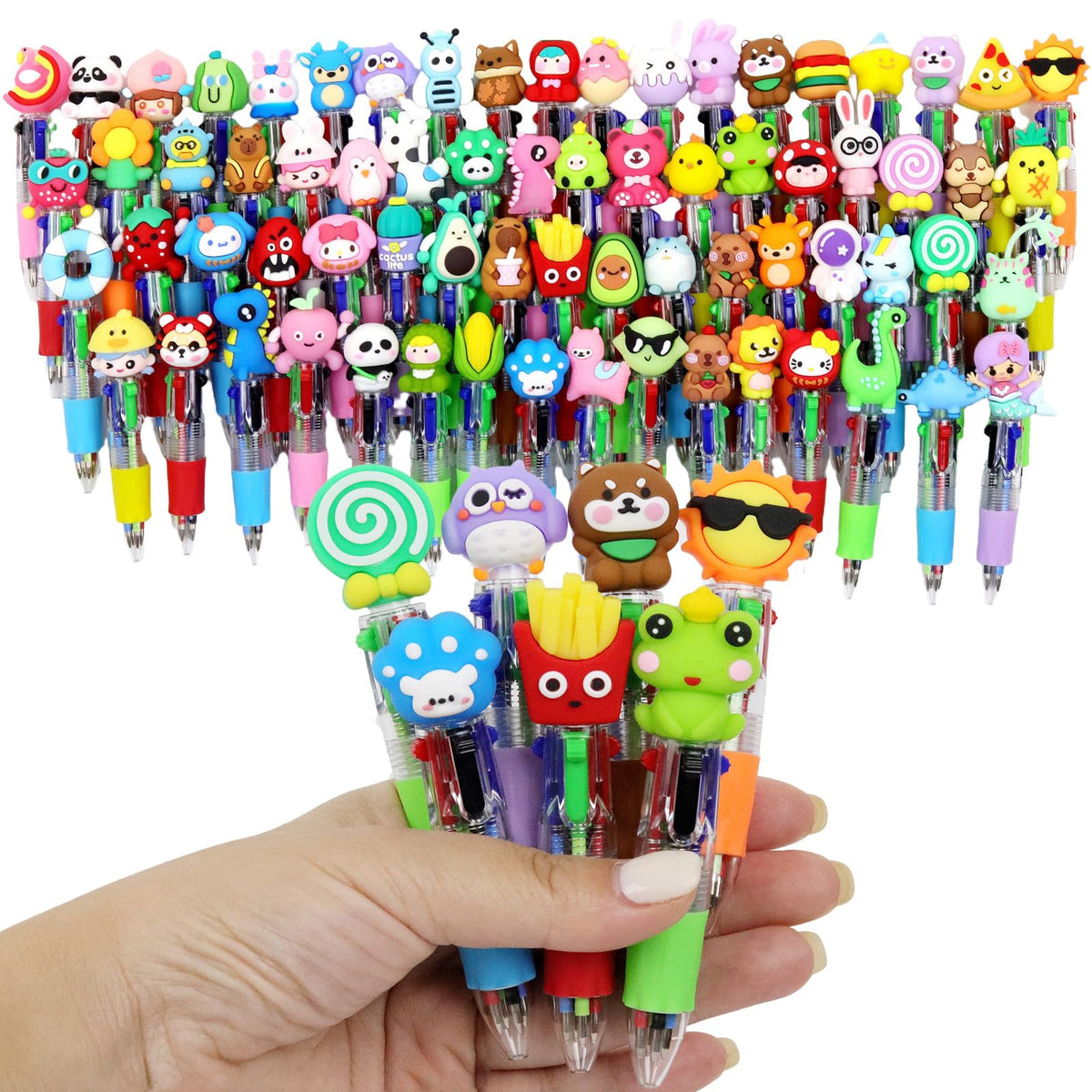 70 Pcs Mini Multicolor Pens in One 4-in-1 Fun Pens Bulk Gifts Party Favors