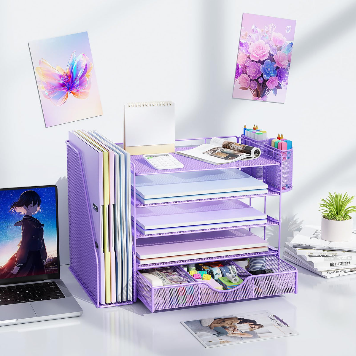 gianotter 5-Tier Desk Organizer with Drawers and File Holders