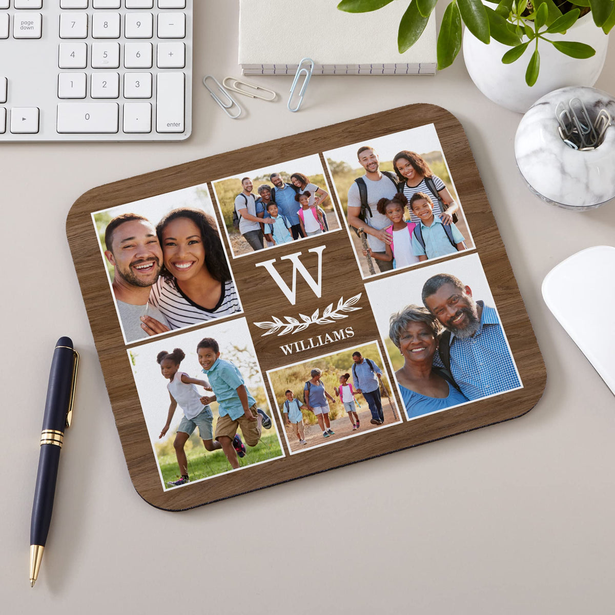 Let's Make Memories Personalized Monogram Photo Mouse Pad - Computer Accessory - Tech Support