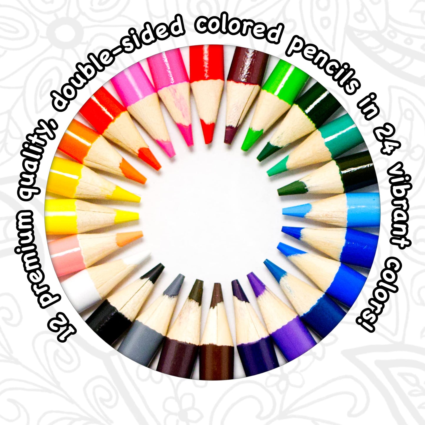 Colorpockit Coloring Kit Travel Art Set with Colored Pencils, 4x6 Coloring Cards, Built in