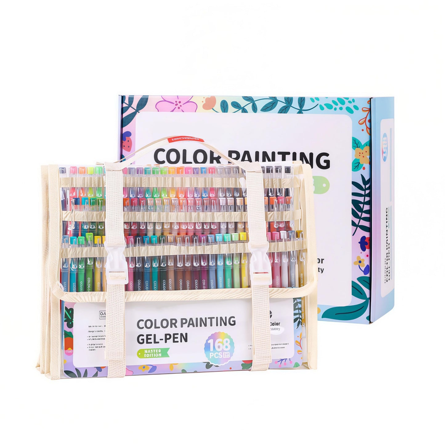 HysmmxHer 168 Colored Gel Pens Set, 0.6mm Fine Point for Black Paper & White Paper, Pens for