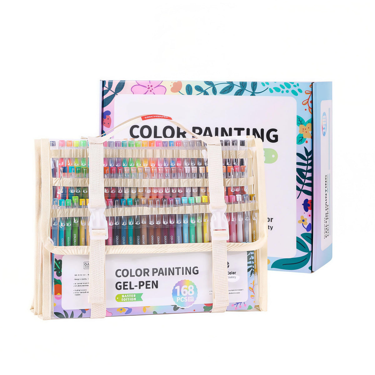 HysmmxHer 168 Colored Gel Pens Set, 0.6mm Fine Point for Black Paper & White Paper, Pens for