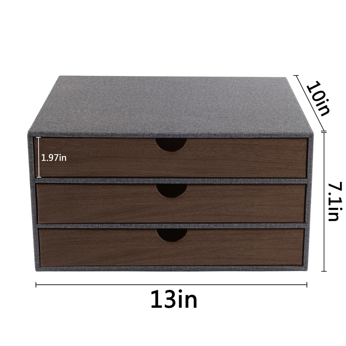 RHCSZ Cloth-effect Faux Leather Desk Organizer File Cabinet Executive Office Supplies Desktop